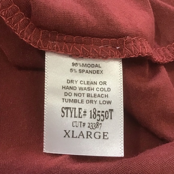 Polly Cooper Brick Red Geometric Sparkle Embellishment Tank Top, Size XL - Picture 2 of 10